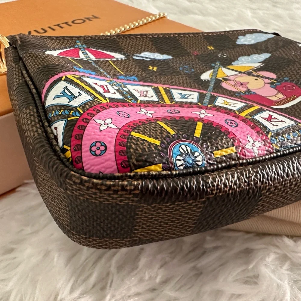 Louis Vuitton Damier Ebene LE‎ Illustre Vivienne Mini Pochette Bag